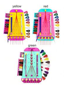 Kit de manualidades completo para hacer pulseras y collares - Juego de joyería hecha a mano con cuerdas de color rosa/verde/amarillo, cuentas, dijes y herramientas - Excelente para proyectos creativos de adolescentes, regalos de cumpleaños, Navidad y todas las temporadas, cuentas para hacer joyería - Multicolor - Ver 12