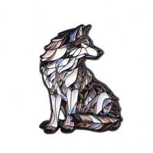 1pc Wolf Enamel Brooch - Unique Lapel Pin, Personalized Badge For Backpacks And Clothes