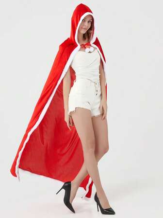 1 Pc Christmas Cape Little Red Riding Hood Party StagePerformance Men And Women Costume