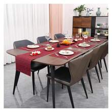 Myir JUN Placemats Set Of 4, Vinyl Woven Placemats Place Mats Indoor Set Of 4 Washable Table Mats Non-Slip Place Mats For Dining Table Orange, Set Of 4 - 多色1044 - 查看 7