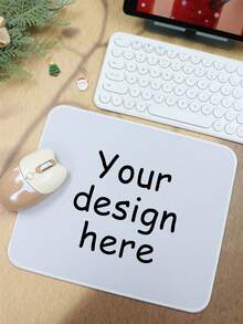 Custom Logo Mouse Pad, Personalized White Mouse Pad, Sublimation Mouse Pad Blanks, White Gaming Mouse Pad, Customized, Customizable, Christmas, Christmas Gifts, Christmas Party, Square/Round, Anniversary, Living Room Decor, Birthday Gift, Suitable For Dad, Mom, Friends, Colleagues, Office, Business - Style a - View 6