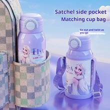 1pc Disney Authorized Elsa Stainless Steel Insulated Water Bottle, Suitable For Direct Drinking Or Straw Drinking, Large Capacity, Anti-Drop, Leak-Proof, Portable, Perfect Birthday And Christmas Gift For Family And Friends