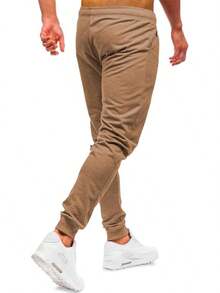 SHENDY Vendy Men's Comfortable Jogger Pants With Pocket And Drawstring - Yellow - View 4