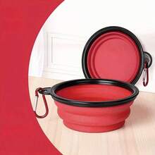 Portable Foldable Dog Bowl - With Hook, Collapsible Pet Feeder, Anti-Spill Design, Suitable For Small/Medium/Large Dogs - Travel, Cage, Home Use - Easy To Clean Material, Space-Saving - Multicolor - View 11