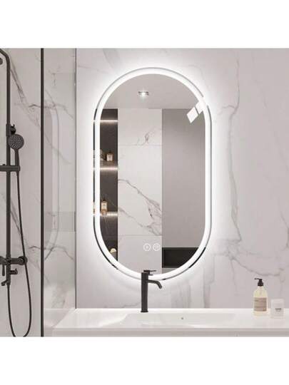 60 100 Cm Oval Frameless Slimme Wand Mirror, Anti Fog Touch Screen Bathroom view 6
