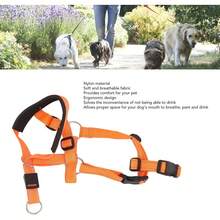 CHICIRIS Collar de Cabeza de Perro Transpirable, sin Tirar, Correa, Bozal de Boca, Arnés con Correa Ajustable para Perros Pequeños, Medianos y Grandes (L) - Rojo - Ver 6