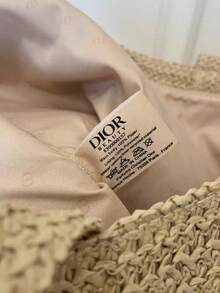 Christian Dior 夏日草编购物袋 米白色经典款 法式慵懒风 - 金色 - 查看 6