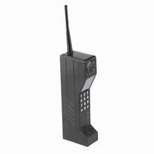 90s Retro Brick Style Cell Phone Model, Vintage Nokia Type Phone Replica For Photography Props, Themed Party Decor, Nostalgic Gift Idea | Stylized Mini Ornament - Black - View 4