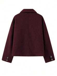 Giacca elegante da - design classico con bottoni, blazer sartoriale a linea H, adatta per ufficio, casual e occasioni formali, colore unito con bottoni frontali, autunno/inverno