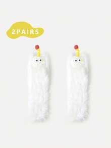 1/2/3 pary damskich spersonalizowanych i kreatywnych skarpetek, grube i ciepłe skarpetki, śmieszne skarpetki, brzydkie skarpetki, urocze skarpetki, skarpetki z dużymi oczami, pluszowe skarpetki, jesień i zima w nowym stylu, grube i ciepłe skarpetki podłogowe, skarpetki do połowy łydki - Wielokolorowe - Zobacz 35