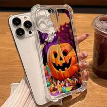 Hallowe Pumpkin Candy Night Sky Suitable For  17/17 Pro/17 Pro Max/16 Pro/16 Pro Max Protective Phone Case Waterproof Phone Case Slim Phone Case Pumpkin Apple Drop-Proof Phone Case Festival Gifts, Holiday Gift, Seasonal Case, Pumpkin Design. Halloween Accessories. 22halloween Fall  17 Pro Case Cover Fundas  Cute Phone Case Matching Phone Cases Anime Phone Case  14 Cases - Mixed Colors 5 - View 4