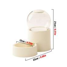 1个自动猫咪喂食器兼饮水器 - 重力式喂食，可编程定时器，耐用PVC材质，无需电池，安装简便，适合猫咪，是忙碌宠物主人的理想之选，自动喂食器，宠物饮水解决方案，现代宠物配件，结构坚固，无需电池，自动猫粮分配器 - 彩色 - 查看 2