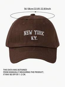 1pc Women's Letter Embroidered Baseball Cap, Fashionable Versatile Adjustable Snapback Hat For UV Protection