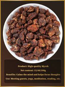 15/40/100g, Myrrh, Natural Myrrh, High-Quality Myrrh, Long-Lasting Fragrance, Incense, Aromatherapy, Hand-Selected, Sulfur-Free And Fumigant-Free, Air Freshener, Suitable For Aromatherapy, Yoga, Meditation, Bedroom, Etc. - Natural Myrrh - View 7