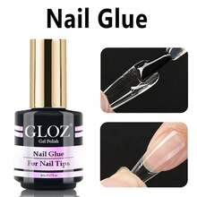 GLOZ 3入組超強力指甲膠，適用於壓克力指甲、指甲尖端、貼片假指甲，沙龍級刷塗式指甲膠，易上色、持久 - 無色 - 查看 12
