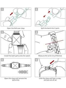 1 件女式不锈钢金属表带，适用于 表带 40 毫米 Ultra2 49 毫米 44 毫米 45 毫米 46 毫米 41 毫米 42 毫米 38 毫米链条设计腕带，适用于 Watch Series 10 SE 9 8 7 6 5 4 3 2 1 - 黑色 - 查看 7