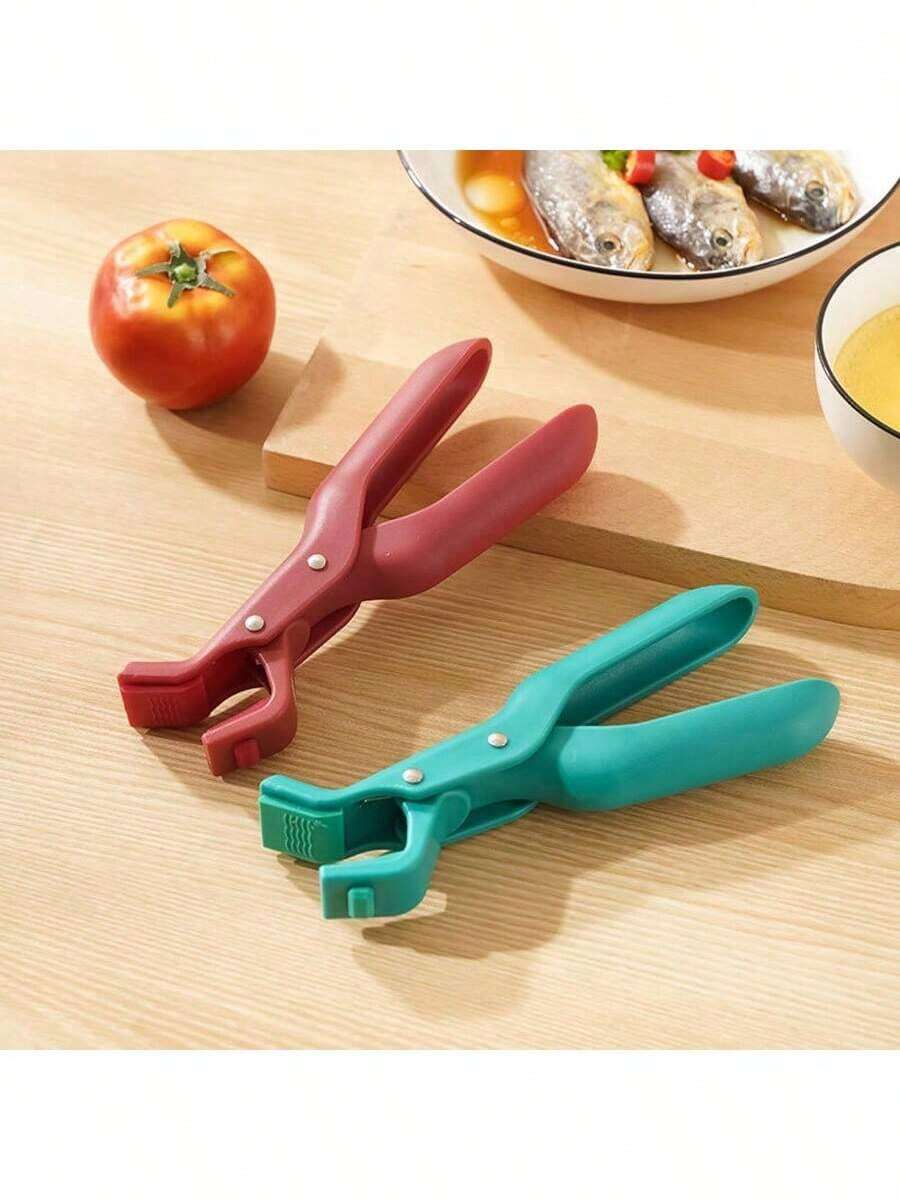 1pc Multi-Functional Silicone Kitchen Trivet - Heat Resistant Tray And Bowl Lifting Clamp - Multicolor - View 1