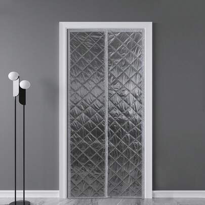 HaroldDol Magnetic Thermal Insulated Door Curtain, Magnetic Thermal Insulated Door Curtain,Wind, Cold And Noise Proof, Pet Friendly, Suitable For Air-Conditioned Rooms, Heating,Living Rooms (Gray, 36*82inch)