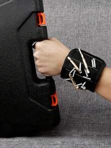 Magnetic Wristband For Home Repair, Tool Magnetic Wristband For Holding Screws, Nails, Small Metal Parts, Suitable For Woodworking, Electrician, Hardware, Perfect Gift For Dad, Boyfriend, Repairman, Electrician, Auto Mechanic - Multicolor - View 6