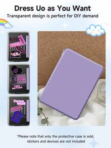 Purple Solid Protective Case, Compatible With 6-Inch Kindle 11th Gen (2022 & 2024 Release) / Kindle Paperwhite 12th Gen (2024 Release) - Ultra-Thin Transparent TPU Back Cover With Auto Wake/Sleep, Suitable For Kindle Paperwhite 12th Gen (2024 Release), Compatible With IPad 10th Gen, Compatible With IPad (A16) 11th Gen 11-Inch (2025 Release), Customizable - Suitable For Daily Use And Holiday Gifts - Purple - View 4