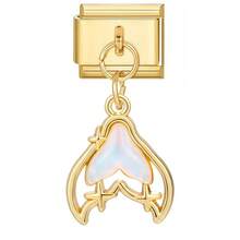 1/5/10/20/30/50 Stücke zufällig gemischte goldfarbene modulare Anhänger, Mond- & Tulpen-Anhänger, abnehmbare Armband-Charm-Accessoires - Verschiedenfarbig - Übersicht 10