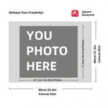 Customizable 11.8"X15.7" Diamond Painting Kit, Personalized Santa Claus Photo Art, Square & Round Acrylic Rhinestones, DIY Home Wall Decor, Unique Gift Idea - Multicolor - View 113