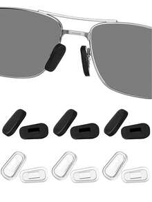 6对透明硅胶鼻托套 | 防滑鼻梁垫，无需工具即可安装，隐形舒适，适用于眼镜和太阳镜 - 彩色 - 查看 8