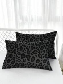 2/3pcs Dark Leopard Print Bedding Set (1 Duvet Cover + 1/2 Pillowcase, Pillow Insert Not Included), High-Definition Floral Print Luxurious Bedding For Home And Dorm, All Seasons - Multicolor - View 10