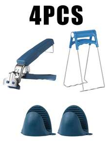 5pcs/4pcs/2pcs Bowl Clip Tongs, Kitchen Gadget Pot Holder Clip, Dish Plate Clamp, Steamer Tong Gripper, Non-Slip Tableware Holder Set, Heat Resistant, Easy To Grip Hot Bowls And Plates, Durable, Rust-Proof, Silicone Heat Insulation Gloves, Flexible, Suitable For Kitchen, Christmas, Holidays, New Year