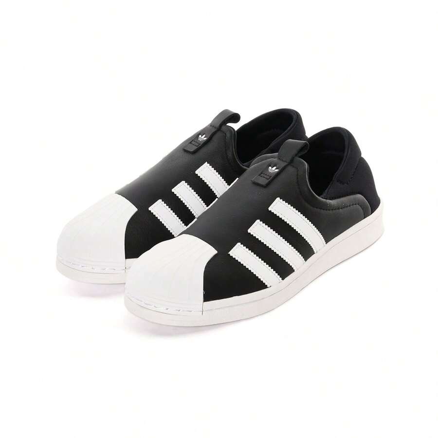 Adidas Fashionable Slip-On Casual Sneakers Unisex Canvas Shoes IG5717 - Black-white - View 1