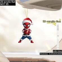 Marvel 2D flach 1 Stück, 2D AcrylSpinner-Man Rückspiegel Dekoration Anhänger, Schlüsselanhänger Charm für Taschen, kleine Geschenke für Feierlichkeiten.