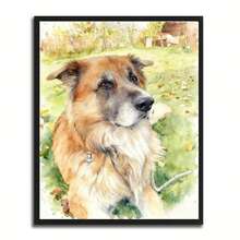 Presente personalizado com efeito aquarela para seu animal de estimação e dono | Retrato memorial para animais de estimação | Retrato personalizado de cachorro em aquarela | Retrato personalizado de cachorro | Pintura personalizada de cachorro, Retrato personalizado de gato, Retrato personalizado, Foto de família personalizada, Foto de casal personalizada, Foto de membro da família personalizada, Foto de amigo personalizada, Presente personalizado (tela sem moldura), Orientação horizontal e vertical, Calendário de feriados - Multicolorido - Ver 6