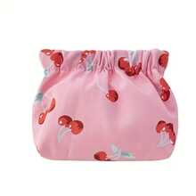 1 Piece Travel Waterproof Printed Storage Bag, Mini Makeup Bag With Key And Lipstick Coin Purse - Perfect For Carrying - Phong cách anh đào hồng - Xem 10