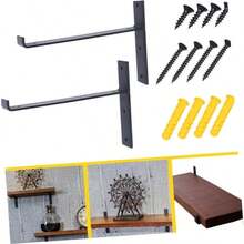 1 Juego Estante de Pared de Hierro Vintage Juego de Estantera para y Decoracin para Sala de y Estudio