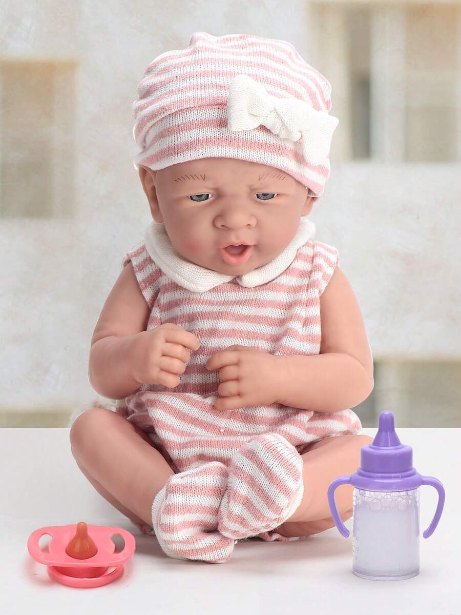 Muñeca bebé realista que incluye accesorios aleatorios: chupete, biberón, ropa de bebé. Muñeca recién nacida adorable, muñeca bebé niña, muñeca de bebé. Juguete de juego de roles para niños, perfecto para regalos de Navidad o cumpleaños.