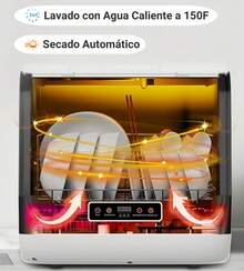 Lavaplatos Automatico Portatil Lavavajillas 4 Programas - Blanco - Ver 7