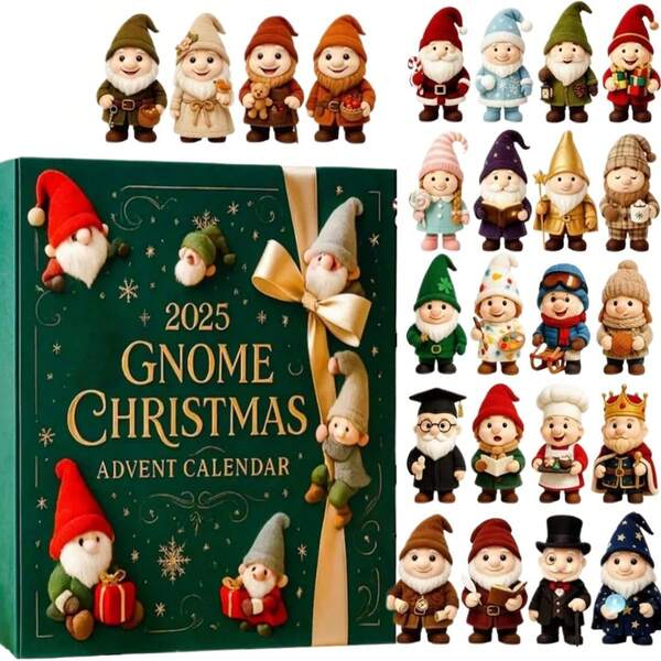 Weihnachts-Wichtel Adventskalender Christbaum Dekoration Acryl Anhänger