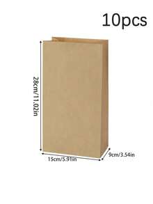 50/10 件纸三明治袋牛皮纸棕色，食品包装牛皮纸，礼品包装纸 Baable & Compos 级未漂白牛皮纸适用于烘焙、点心、小吃、三明治 - 彩色 - 查看 15