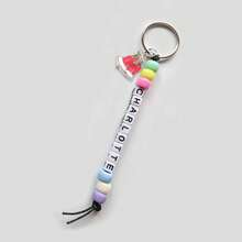 1PC Custom Name Keychain, Personalized Letter/Number Beads, Backpack Accessories, Unique Custom Gifts