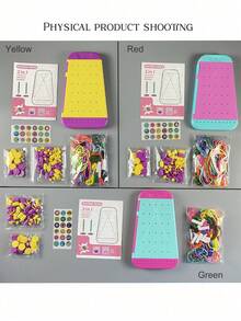 Kit de manualidades completo para hacer pulseras y collares - Juego de joyería hecha a mano con cuerdas de color rosa/verde/amarillo, cuentas, dijes y herramientas - Excelente para proyectos creativos de adolescentes, regalos de cumpleaños, Navidad y todas las temporadas, cuentas para hacer joyería - Multicolor - Ver 13