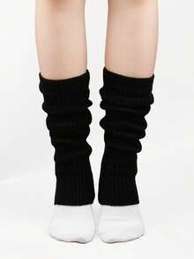 2pcs Women's Elegant Twisted Flower And Velvet Warm Leg Socks And Boot Socks - Ultra Thick Winter Warmth, Soft Plush Lining, Machine Washable, Available In Multiple Colors, Autumn And Winter Fashion Accessories, Cold Proof Equipment, Twisted Design, Velvet Warm Material, Sweet Street Style, Knitted Leg Socks, Leg Socks - Nhiều màu - Xem 4