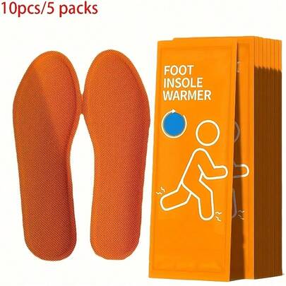 10 Pcs/5 Pcs/1 Pc Self-Heating Insoles - 12 Hours Of Warmth, No Batteries Or Electricity Required, Instantly Warm Up Cold Feet, Insoles (No/) - Suitable For Winter, Camping, Office Use, Heated Insoles, Warm Feet Patches, Winter Warm Feet Hot Patches