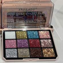Paleta de Sombras de Ojos Glitter ANYLADY "Like Star" – Multicolor, Textura Cremosa, Ideal para Looks Festivos y Diarios en México - Pretty Girl - Ver 3