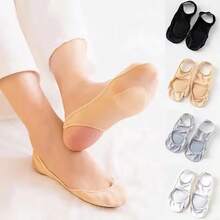 1 Pair High Heel Invisible Socks, Breathable Sweat-Absorbing Forefoot Pads, Versatile Soft Bottom Shock-Absorbing High Elastic Comfortable Breathable Forefoot Pads - Multicolor - View 5