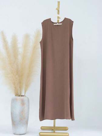 1pc Solid Color Elegant Casual Polyester Camisole Vest, Suitable For Women's Daily Wear, Spring/Autumn/Winter