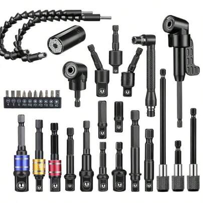 Impact Grade 105 Degree Angle Socket Adapter Power Hand Tool Part Driver Extension Set Screwdriver Holder Drill Nut Attachment