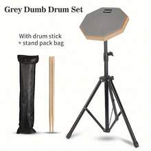 Bộ trống câm 8 inch - Bộ luyện trống kèm miếng đệm luyện tập im lặng hai mặt, chân đế có thể điều chỉnh, dùi trống 5A và túi đựng di động - Nhiều màu - Xem 14