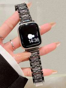 1pc Compatible With Applewatch Strap 38mm 40mm 41mm 42mm 44mm 45mm 49mm Ladies' Jewelry Replacement Metal Wristband Strap Is Shiny Suitable For S9 Diamond-Encrusted Vintage AppleWatch Strap Metal AppleWatch Strap S8 Female Ultra2 Suitable For Se9/8/7/6/5/4/3/2/1 Applewatch8 Diamond-Encrusted Girl 7th Generation New SE Creative S6 Advanced Sense Metal Watch With Summer AppleWatch Accessories