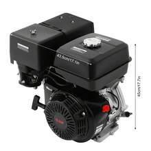 15HP 4-Stroke Gas Engine, 420CC OHV Horizontal Shaft Single Cylinder Go Kart Engine Recoil/Manually Starting Motor With Silencer For Compressor, Lawnmower, Garden Tool Motor 9.7KW 3600RPM - 1 - View 7