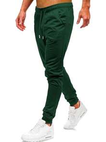 SHENDY Vendy Men's Comfortable Jogger Pants With Pocket And Drawstring - 綠色 - 查看 2